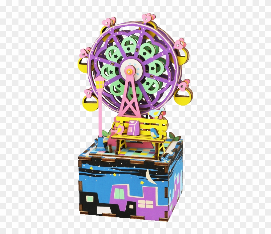 Diy Tree House Wooden Crafts Kits Wholesale Music Box - 摩天 輪 Clipart