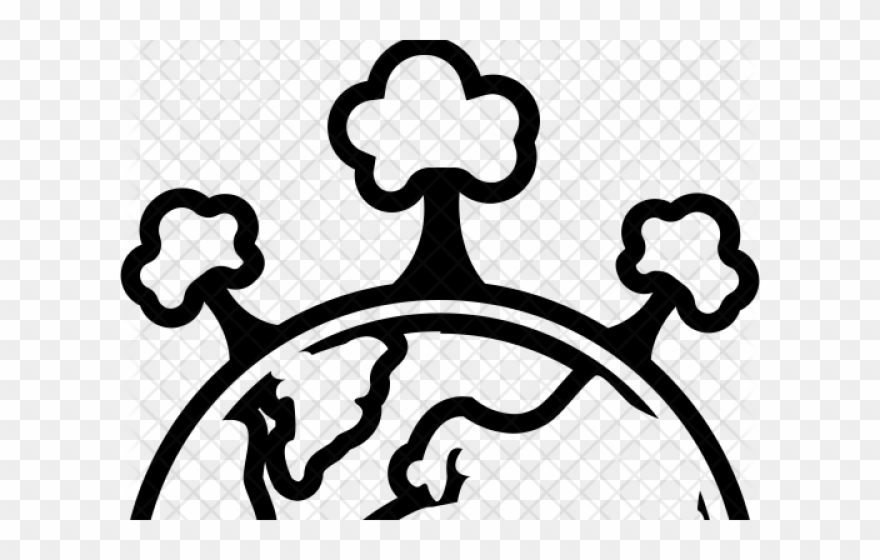 Environment Clipart Nature Conservation - Save Environment Black And White - Png Download