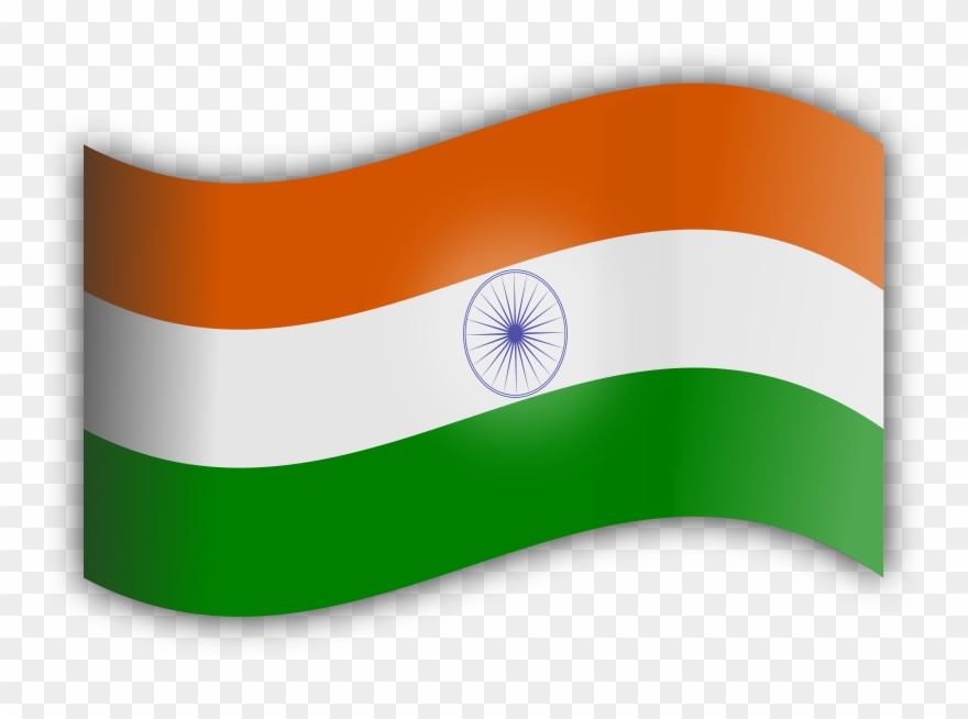 Flying Flag Of India Clipart