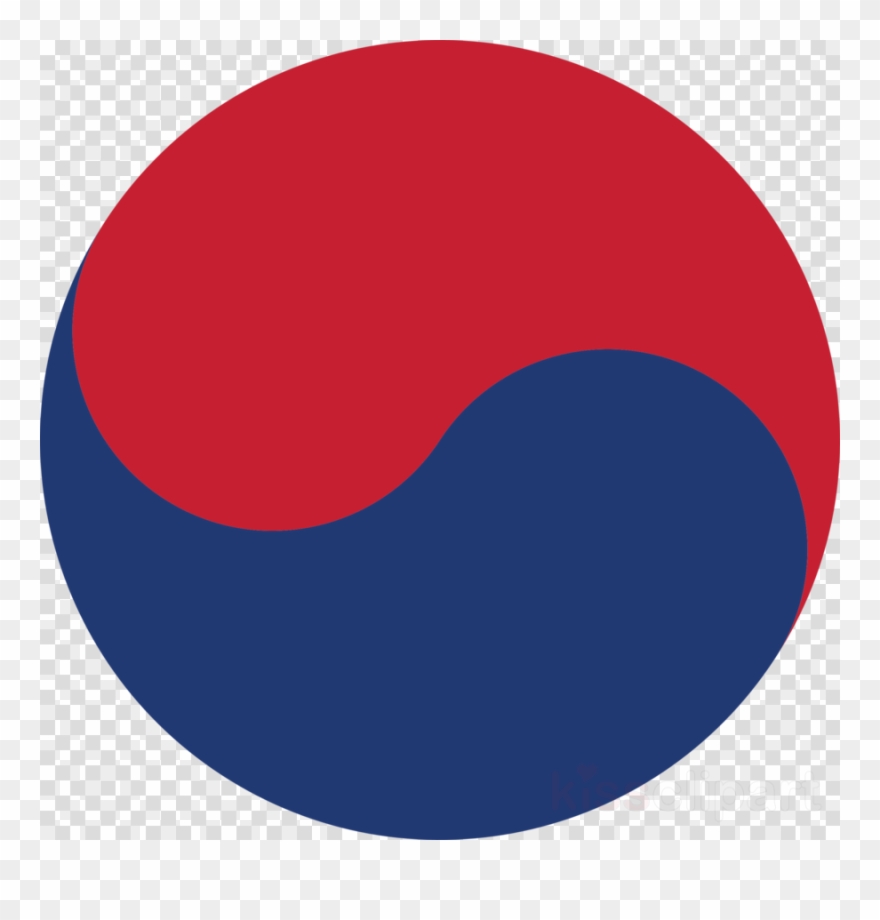 Korean Yin Yang Clipart Flag Of South Korea Yin And - South Korea Flag Center - Png Download
