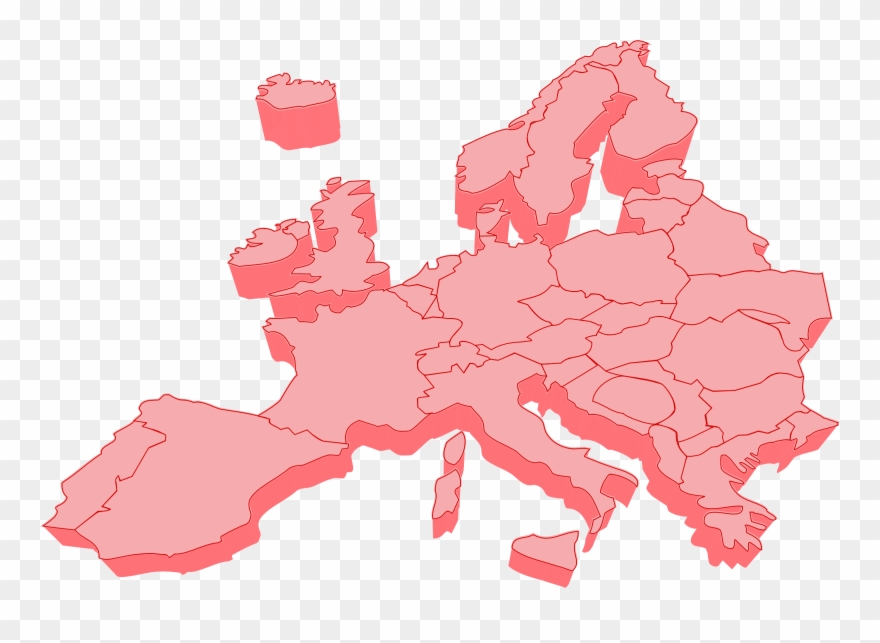 3d Europe Map Vector Clipart