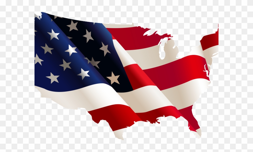 Free American Flag Clipart - United States Flag Shape - Png Download