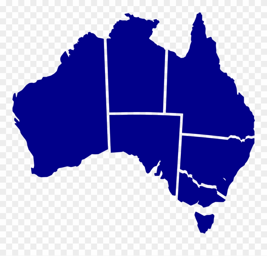 Interactive Svg Vector Map Australia - State And Territory Government Clipart