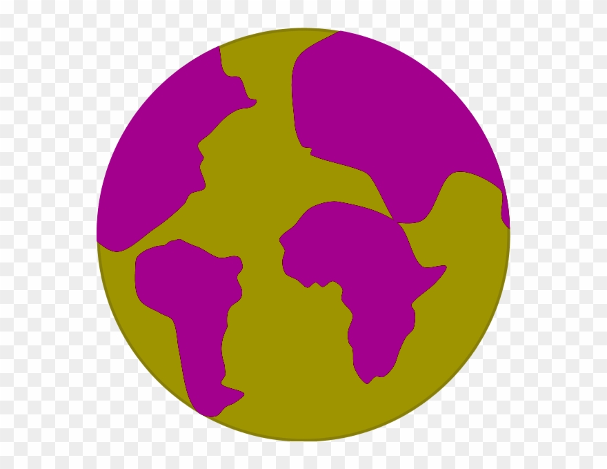 Earth With Continents Separated - Clip Art - Png Download