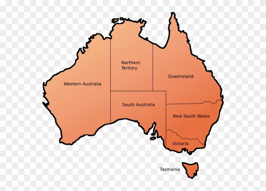Map Of Australia Before Federation Clipart