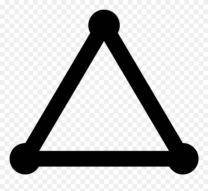 The Image Is Of A Shape That Has Three Sides - Triangle Icon Png Clipart