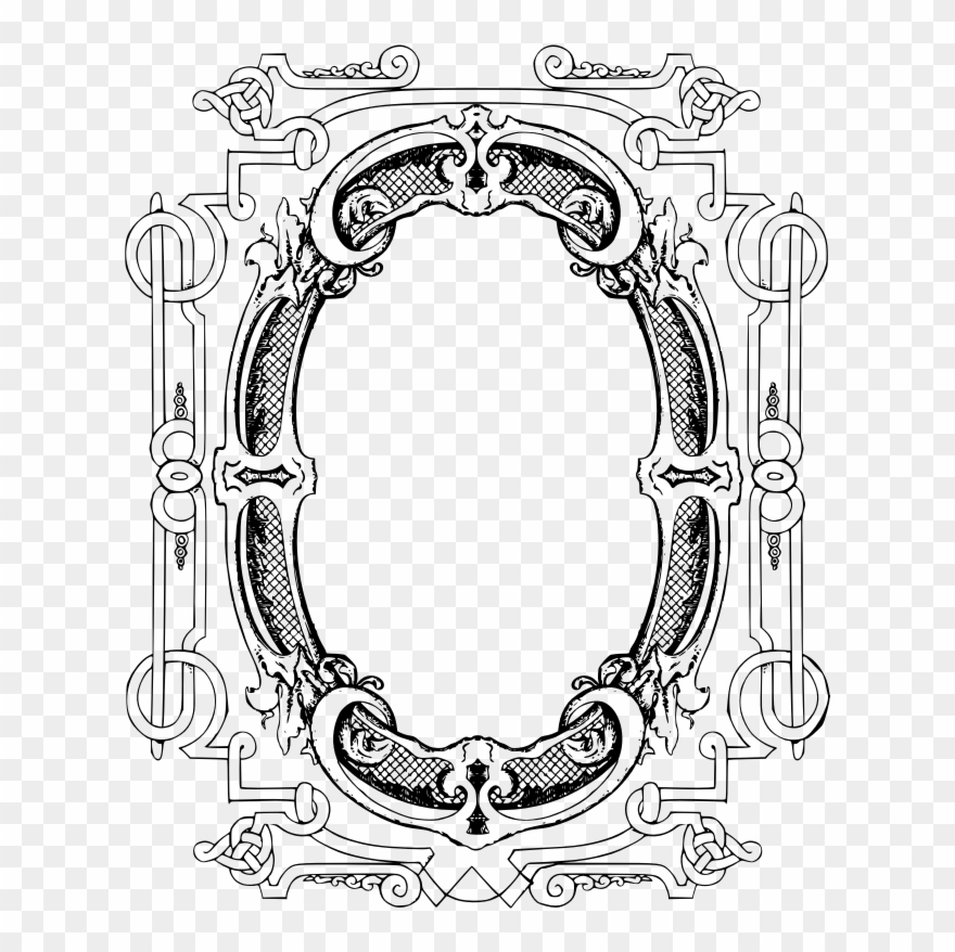 Ornate Frame By J4p4n - Ornate Picture Frames Clip - Png Download