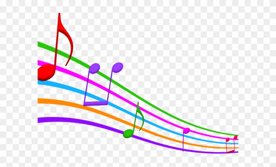 Musical Notes Clipart Singlemusic - Notas Musicales Colores Png Transparent Png