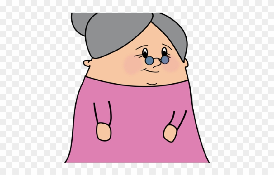 Singing Clipart Old Woman - Old Lady Drawing Cartoon - Png Download