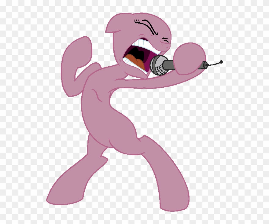 Pink Singer Clipart Drawing - My Little Pony Singing Base - Png Download
