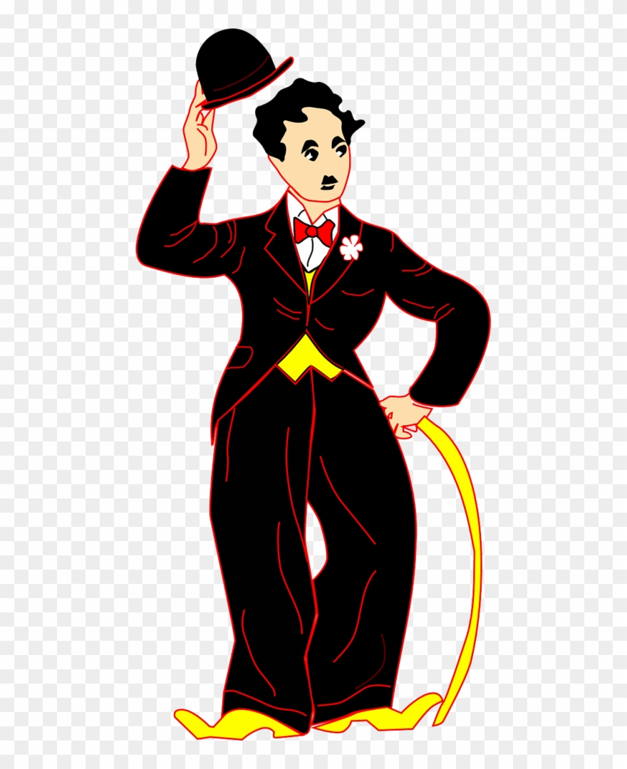 Charles - Charlie Chaplin In Art Line Clipart