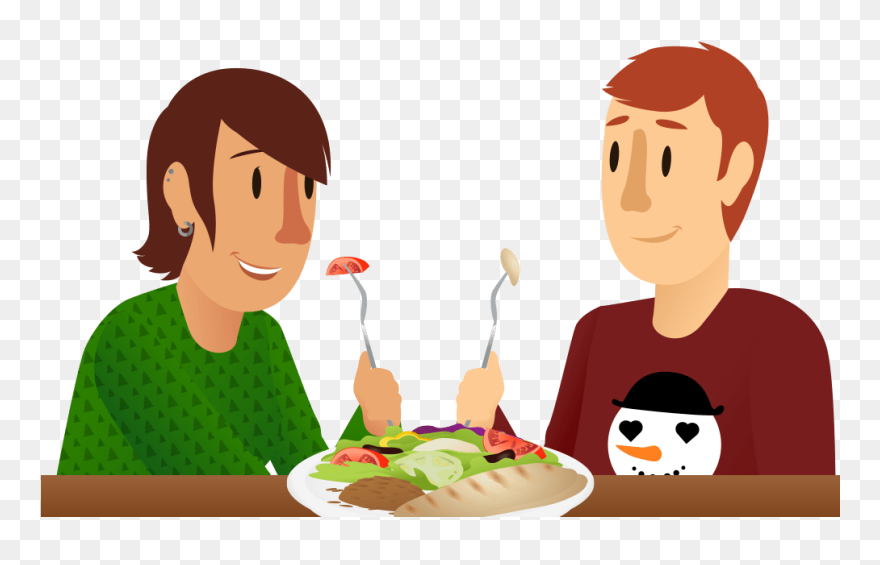 Eat Clipart Hungry - Food Sharing Png Transparent Png