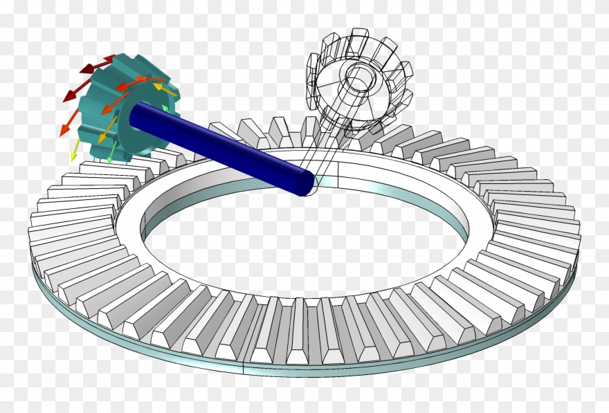 The Motion Of A Bevel Gear When An Incremental Rotation - Bevel Gear Clipart