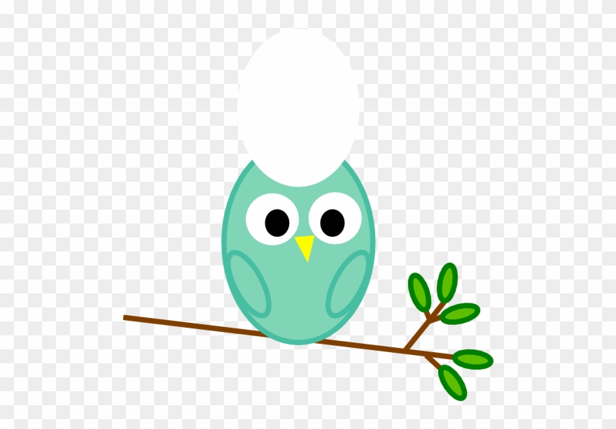 This Free Clip Arts Design Of Mint Owl - Png Download