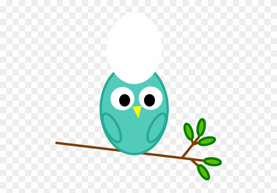 This Free Clip Arts Design Of Mint Owl - Png Download