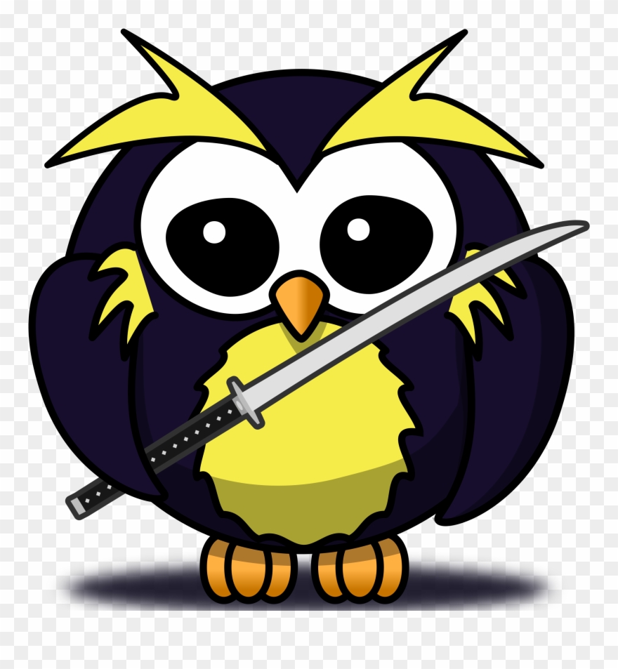 Ie Ninja Clipart - Cartoon Owl Shower Curtain - Png Download