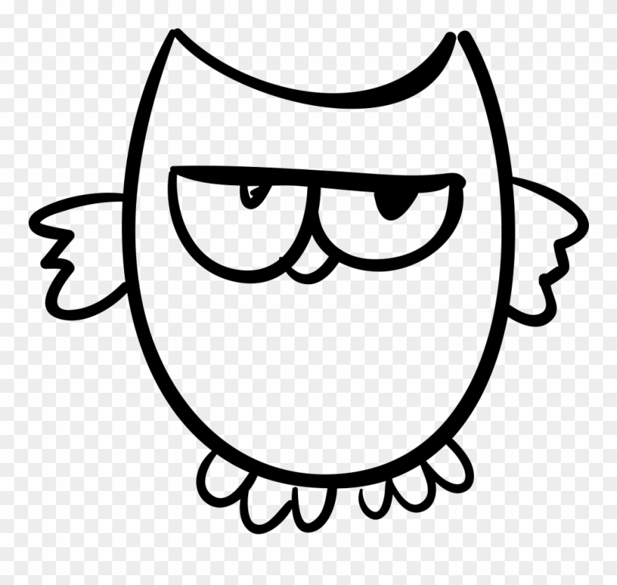 Owl Outline Png - Imagenes De Contornos De Animales Clipart