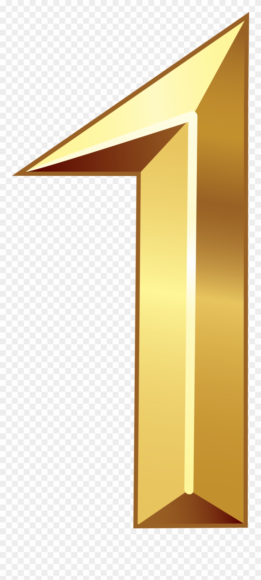 Clip Art Number 17 Clipart - Gold Number One Png Transparent Png