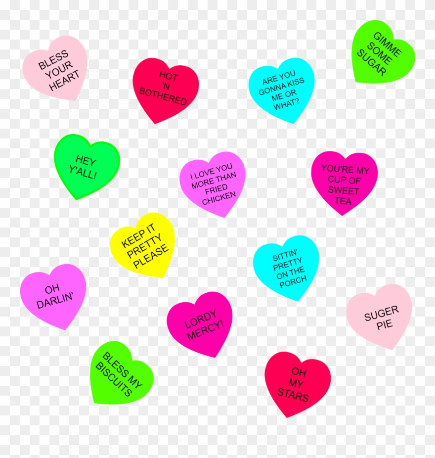 Southern Conversation Hearts Wallpaper - Wallpaper Clipart