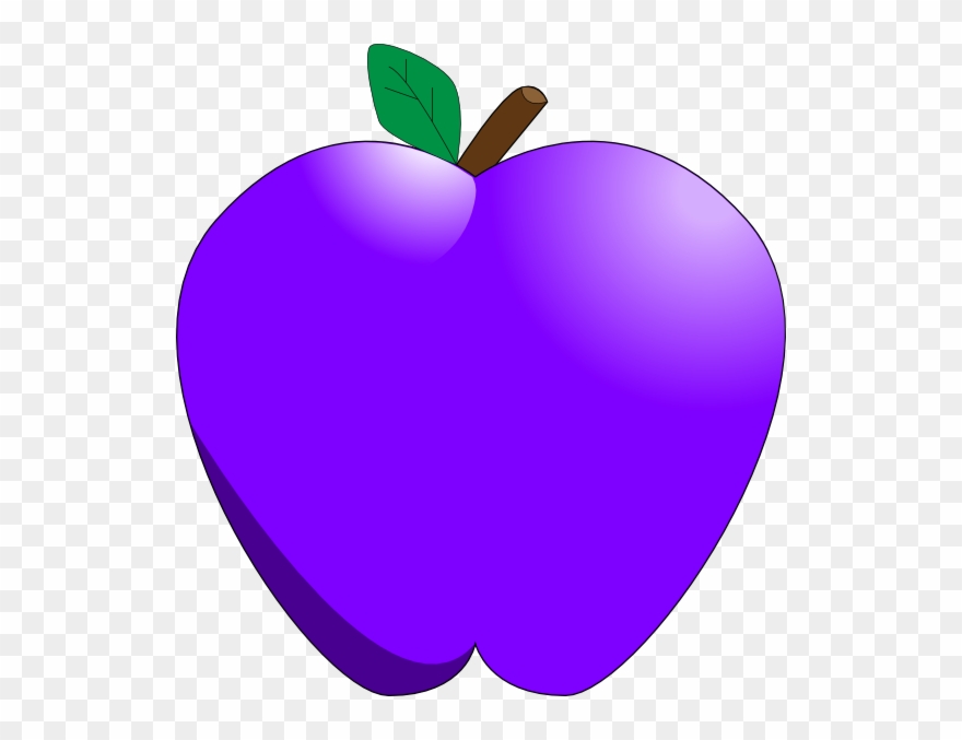 Violet Apple Clip Art At Clker Com Vector Clip Art - Bfdi Grape - Png Download