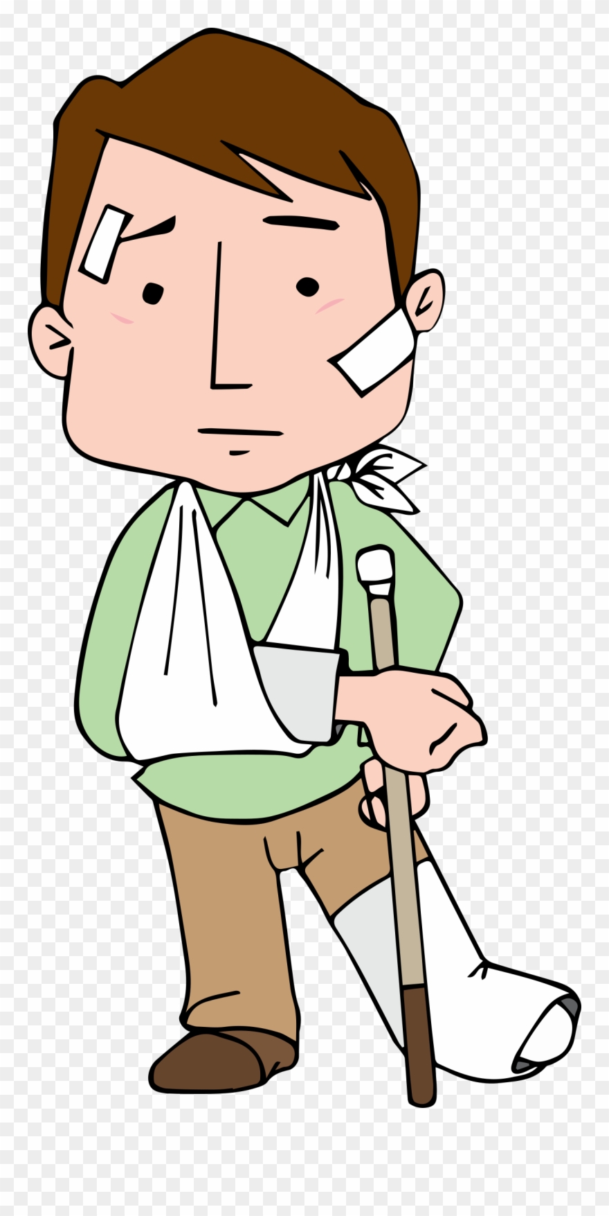 Babe, After Work I Had An Accident - Injured Head Png Cartoon Clipart