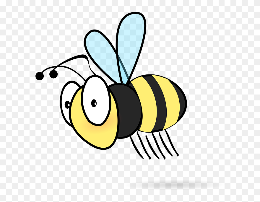 Illustration Of A Cartoon Bee - Bee Cartoon No Background Clipart