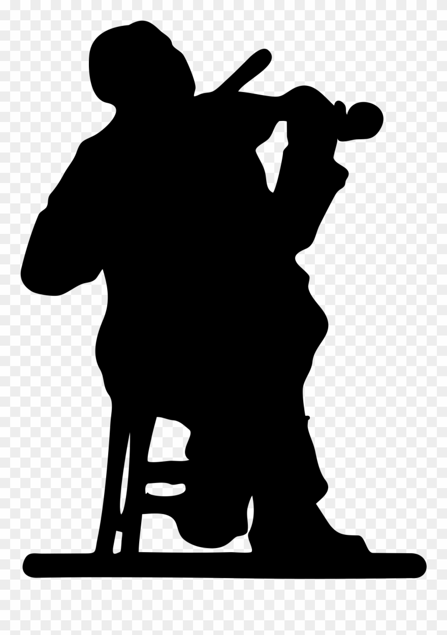 Filefiddler Silhouette - Violin Player Silhouette Png Clipart
