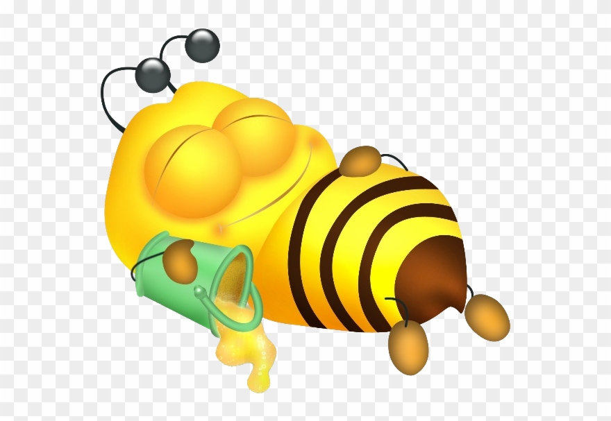 Yellow Honey Bee 9 - Bee And Honey Funny Clipart