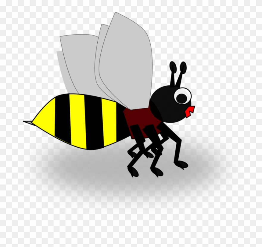 Honey Bee Insect Wasp Cartoon - Custom Cartoon Bee Flask Clipart