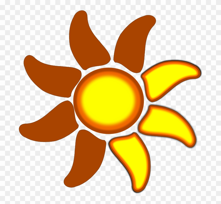 Sun With 8 Rays Clipart