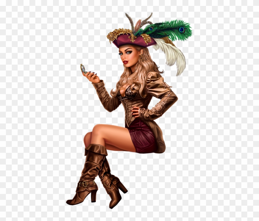 Captainjane1 Pirates, Clip Art, Tube, Women, Illustrations - Steampunk Fashion - Png Download