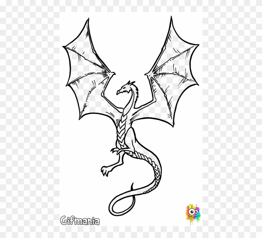 Collection Of Free Download On Ubisafe Drago - Dragon Small Flying Drawing Clipart
