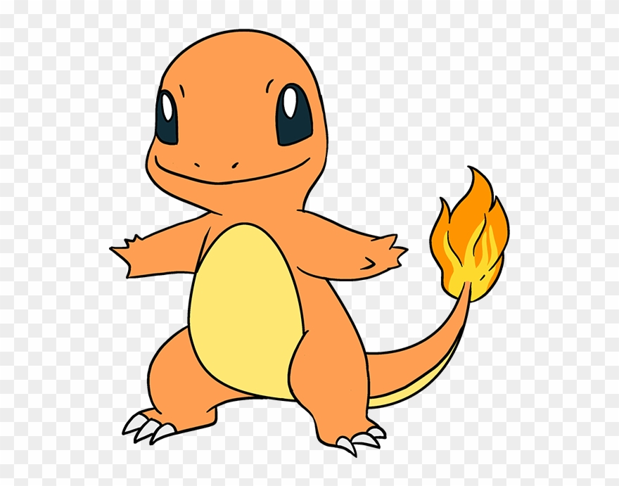 How To Draw Charmander - Pokemon Characters Drawing Clipart