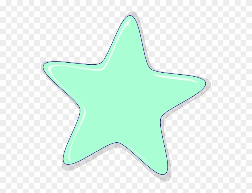 Mint Green Star Clipart - Png Download