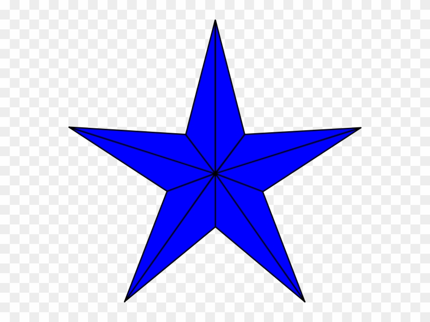 Blue Star Clip Art - Clipart Star Blue - Png Download
