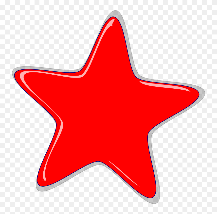 Red White Blue Star Clip Art - Clip Art - Png Download