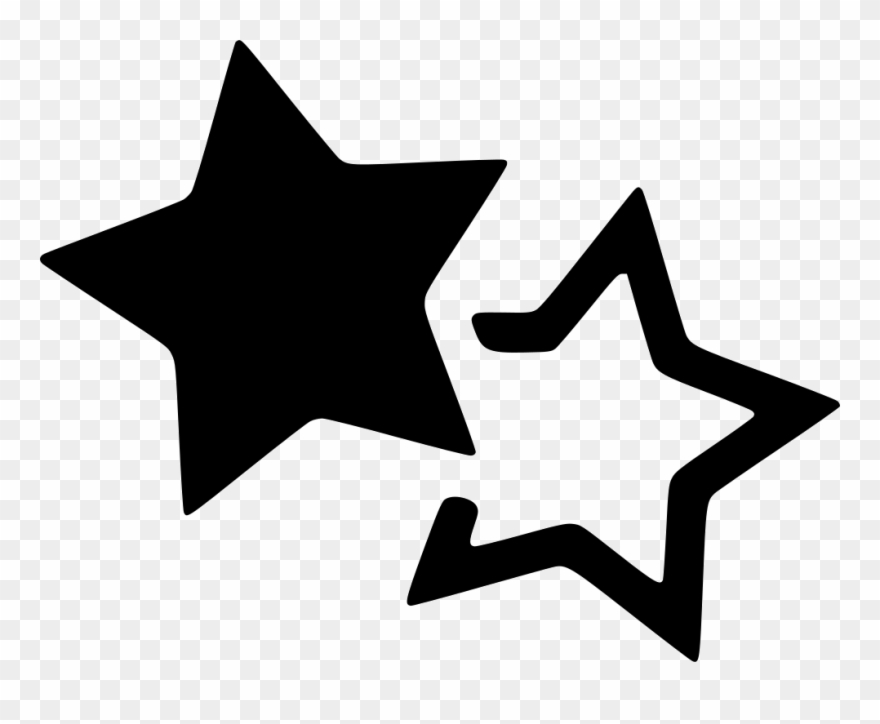 Black And Gold Stars - Clip Art - Png Download