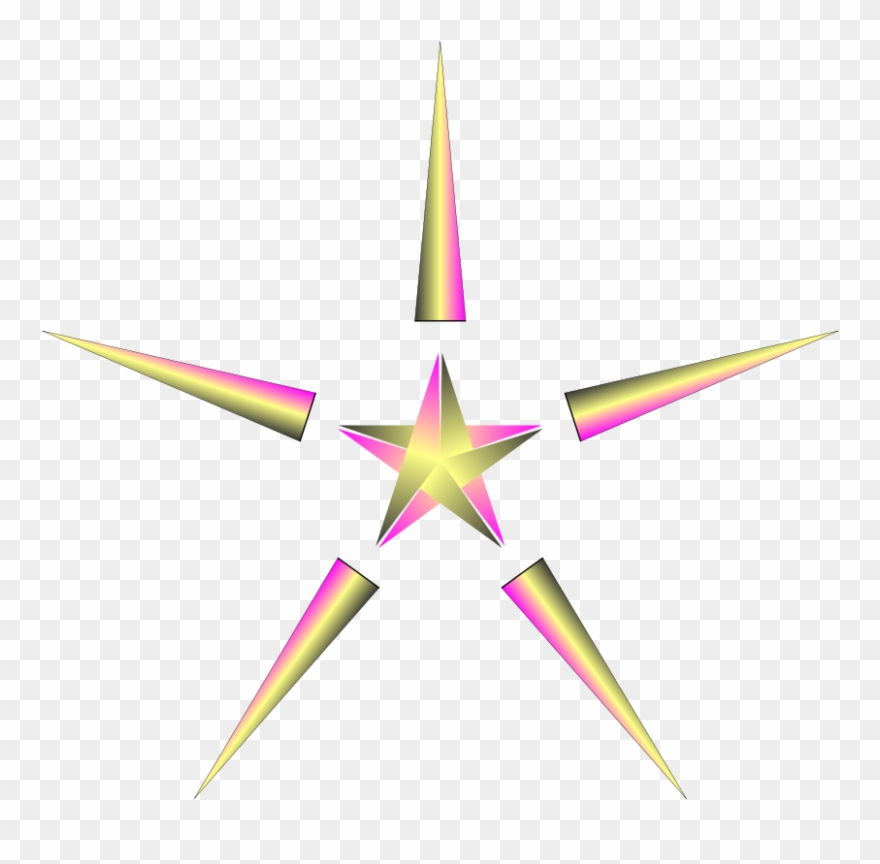 Clipart Christmas Star With Pulsing Colors - Clip Art - Png Download