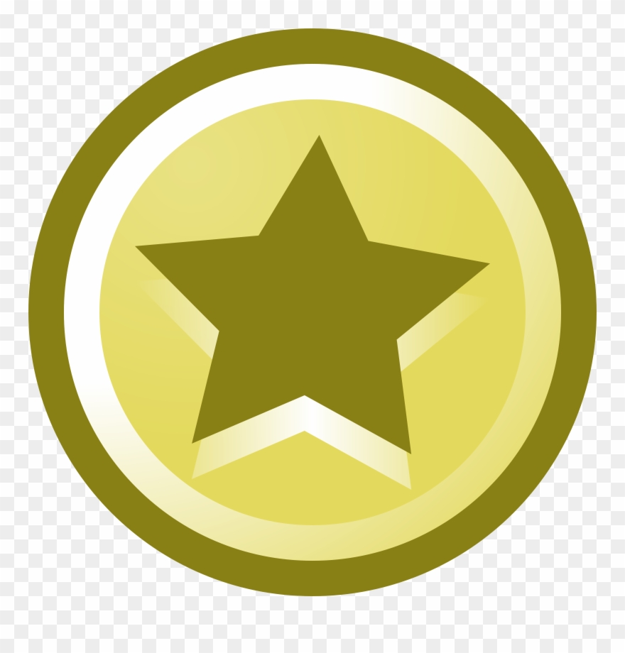 Free Vector Illustration Of A Star Icon - Circle With Star Transparent Clipart