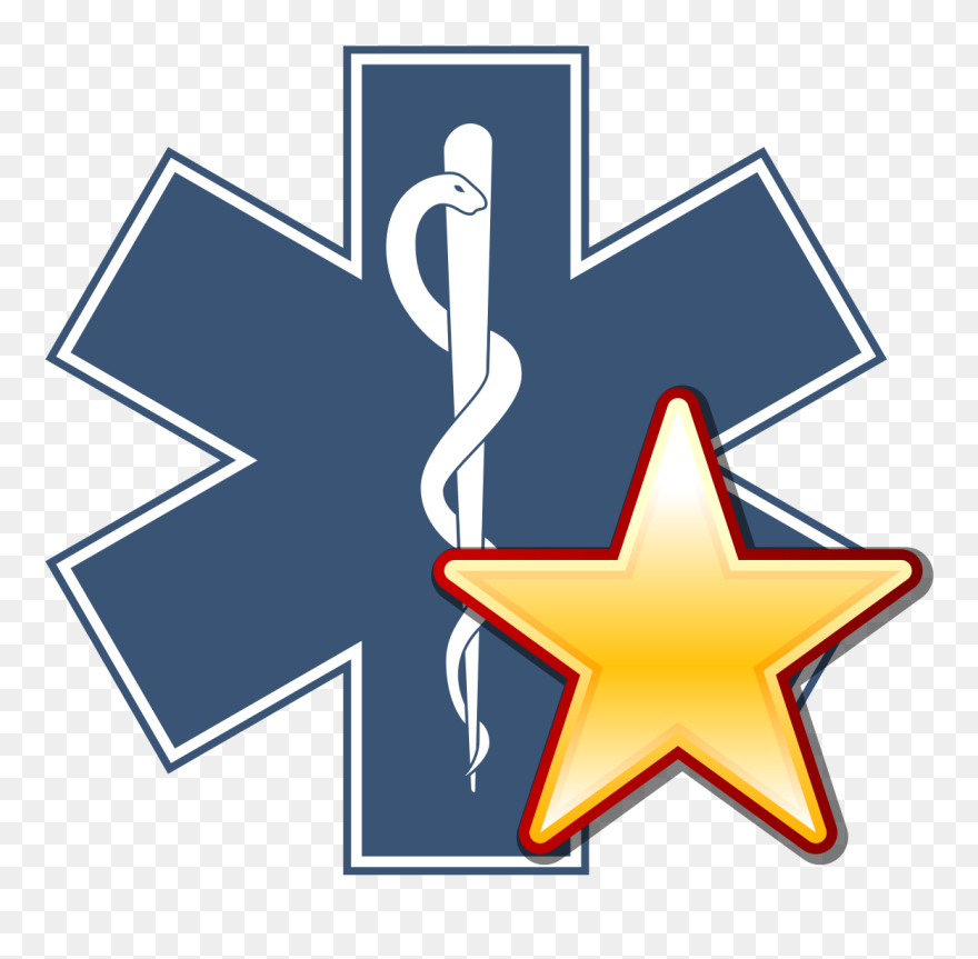 Image-star Of Life With A Gold Star - Star Of Life Design Clipart