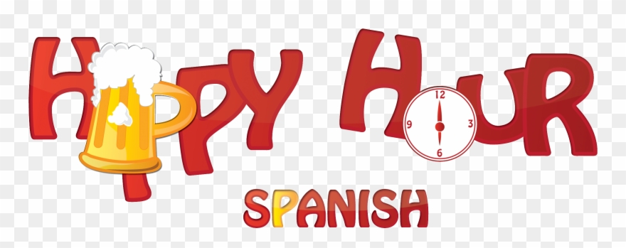Happy Hour Spanish Logo Clipart