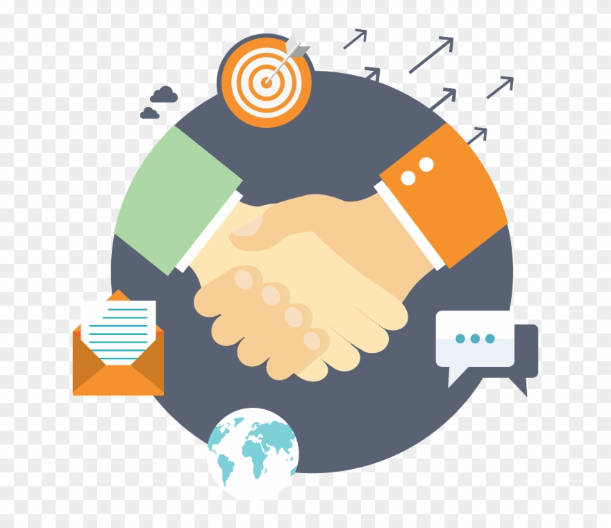 B2b Customers Will Be Kept Happy By The Increased Speed - Partnership Illustrations Clipart