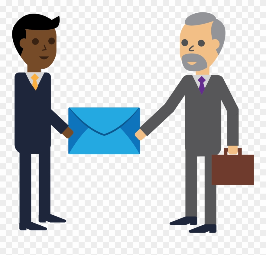 Happy Interaction Between Marketers And Subscribers - Marketing Clipart