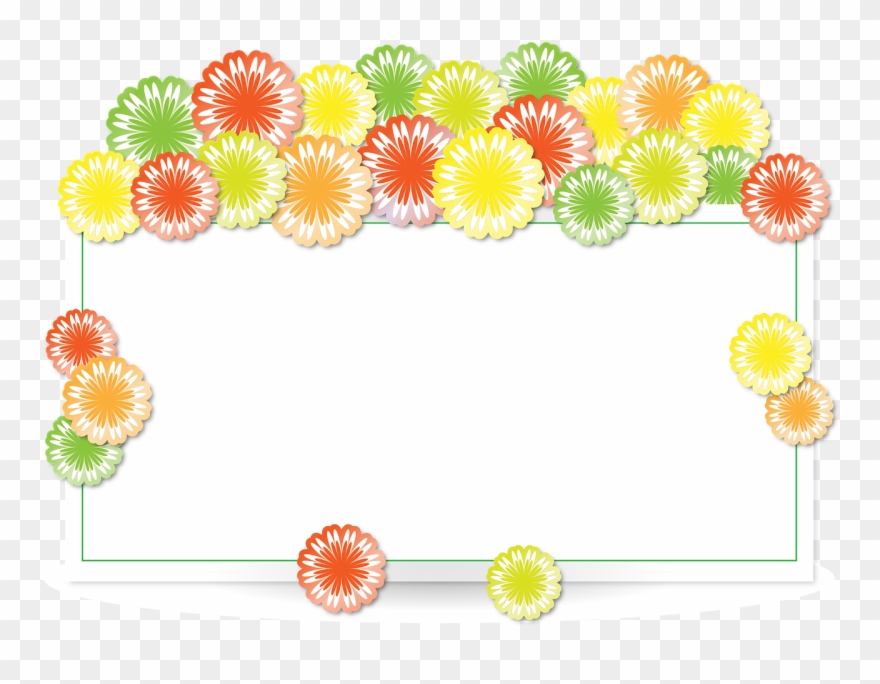 Frame Border Holder - Border Design Flower Rectangle Clipart