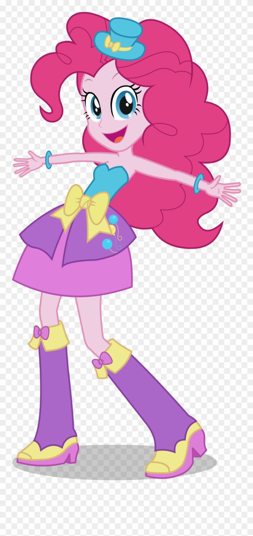 Graphic Free Download Clap Clipart Girl Blue Dress - My Little Pony Equestria Girls Rainbow Pinkie Pie - Png Download