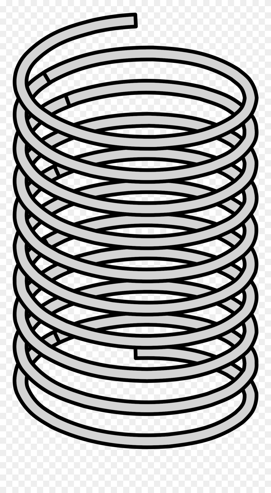 Coil Spring Inkscape Spring Framework Electromagnetic - Coil Spring Clip Art - Png Download