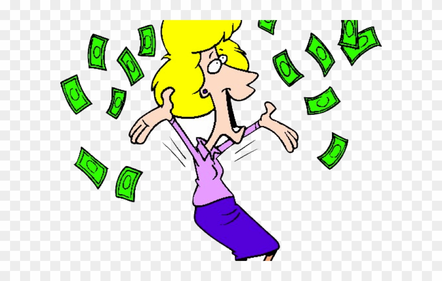 Cash Clipart Jackpot Winner - Throwing Money In The Air - Png Download