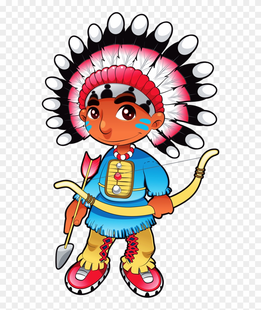 Indian Clipart Wild West - Baby Indian Cartoon - Png Download