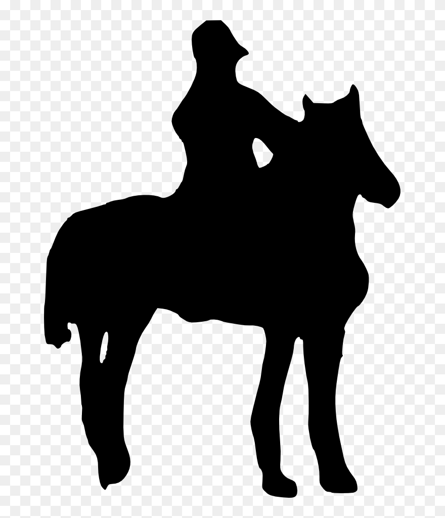 Horse Riding Clipart Western Pleasure - Man Riding On Horse Clip Art - Png Download