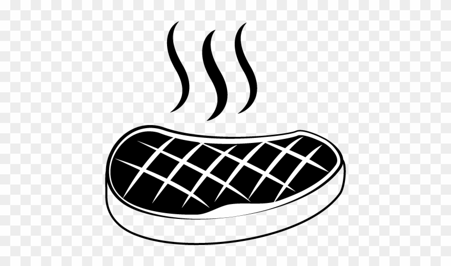 Sirloin Steak - Steak Black N White Clipart